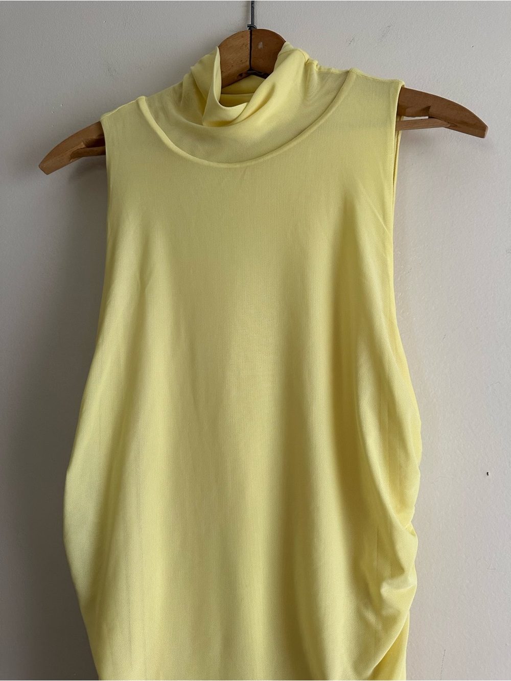 AFRM‎ • Fiorella Ruched Mock Neck Maxi Dress in Buttercup - Picture 3 of 7